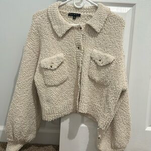 Blue bush button down sweater
(Never worn)